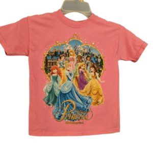 Disney Princess Shirt XS (2-4) Walt Disney World - Pink - Signature on Back